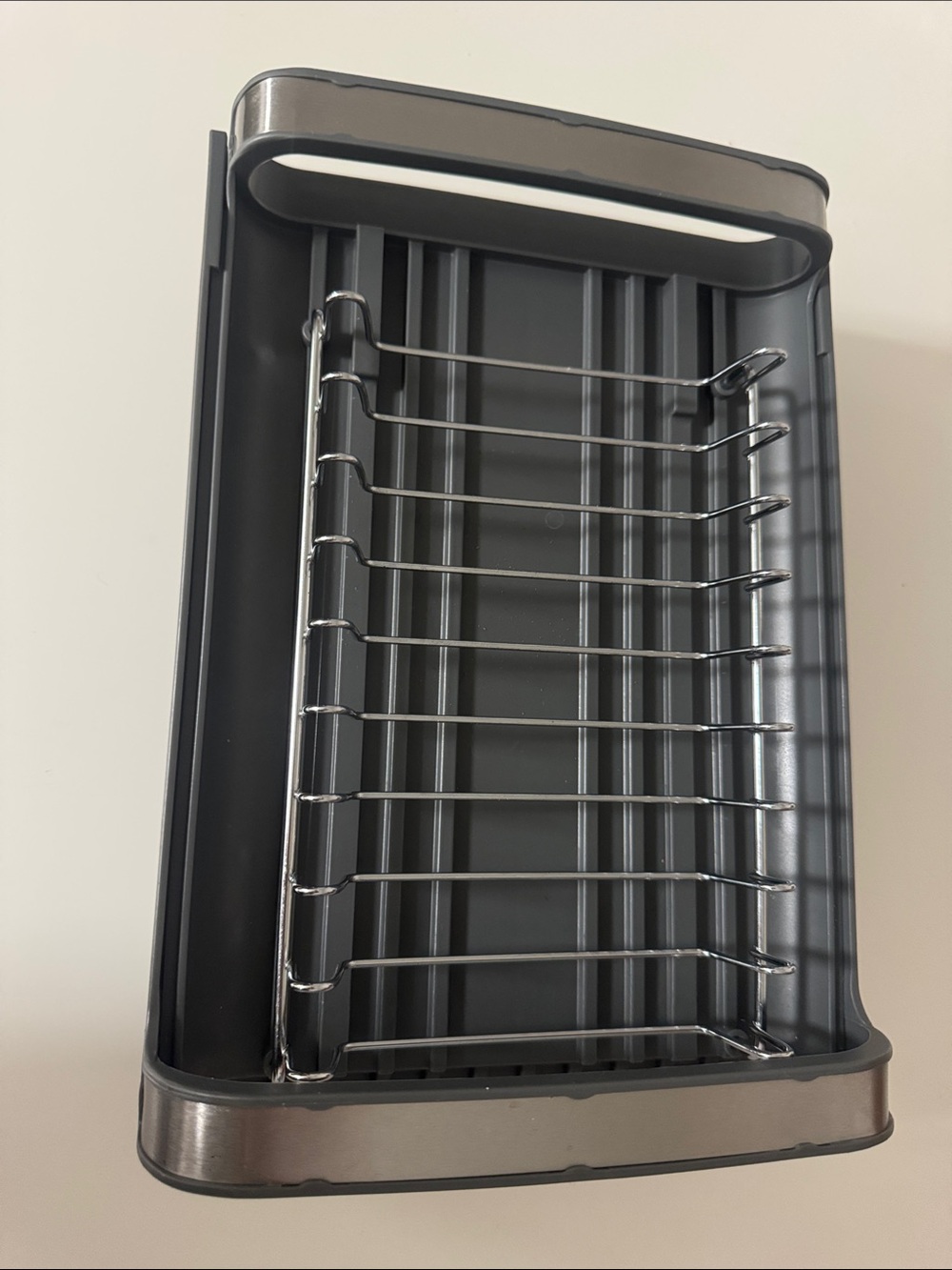 Grey Stainless Dish Drying Rack with Drip Tray